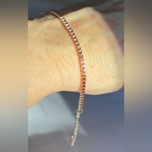 Beautiful Rose Gold Tone Link Bracelet